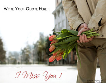 Boy Miss You With Flowers In Hand quote pictures