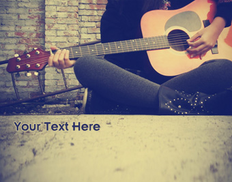 Girl Playing Guitar quote pictures
