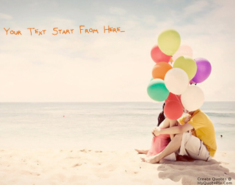 Lovely Couple With Balloons quote pictures