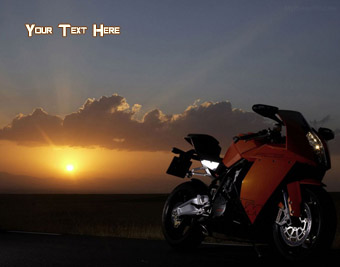 Sunset Heavy Bike quote pictures