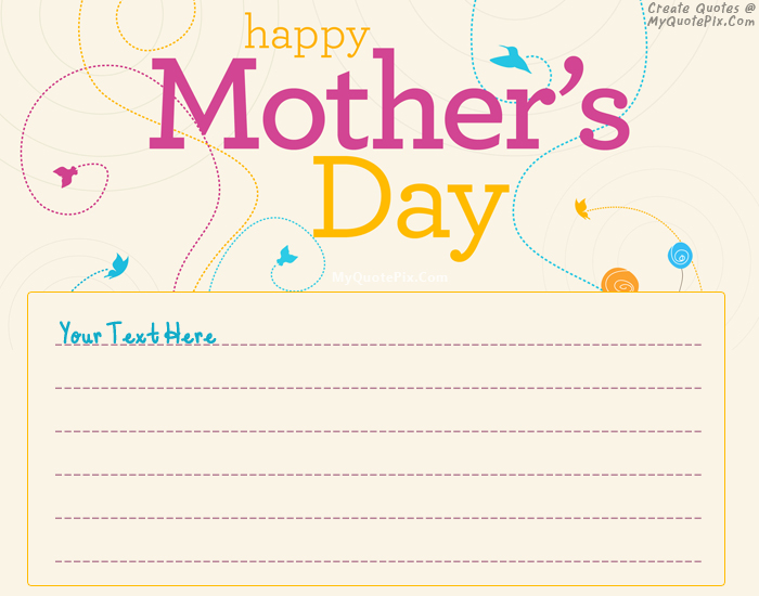 Design your own names of Happy Mothers Day