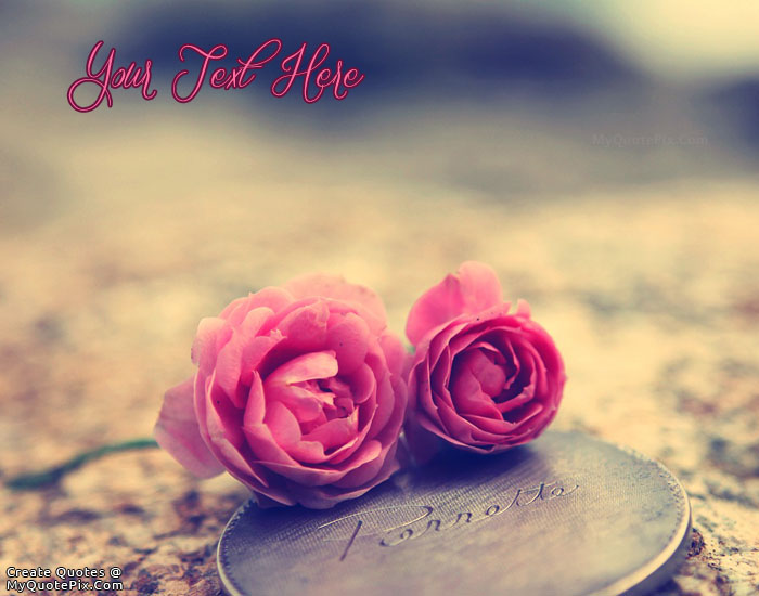 Write Quote On Love Pink Roses Picture