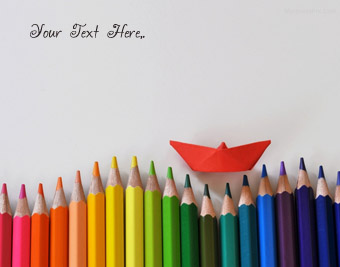 Colored Pencils Paper Boat quote pictures