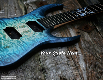Metalic Blue Electric Guitar quote pictures